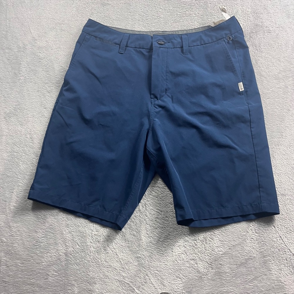 Quiksilver Amphibian Navy Blue Hybrid Board Shorts Mens 31 Stretch Surf Swim